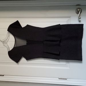 Arden B. Black Peplum Short Sleeve Party Dress